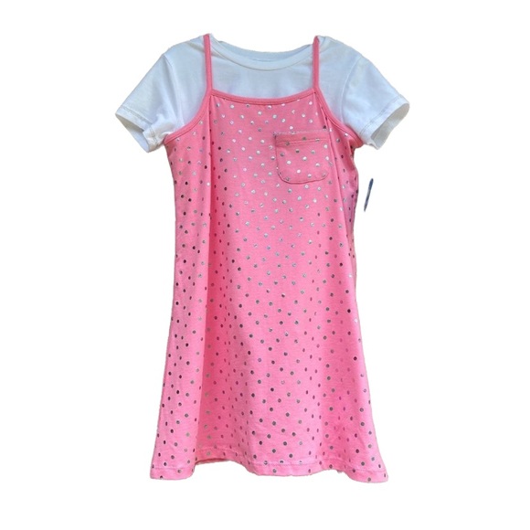 LIGHTNING BUG Pink Dress Unicorn Top Set Size 4 - Picture 1 of 7